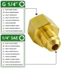 Reducción para reducción de nitrógeno GW 1/4" GHZ SAE 1/4" (7/16 UNF) para sistemas de aire acondicionado Vogelmann