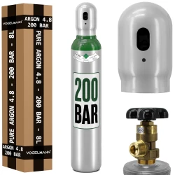 Botella de gas ARGON 4.8 8l 200bar Voll Vogelmann