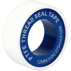 Cinta selladora de PTFE 12 mm x 0,075 mm – 10 metros (1 unidad)